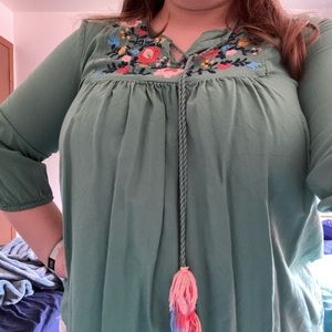 St. John’s Bay 3/4 Sleeve Flowy Shirt